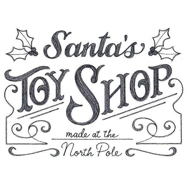 Santa's Toy Shop Market Sign