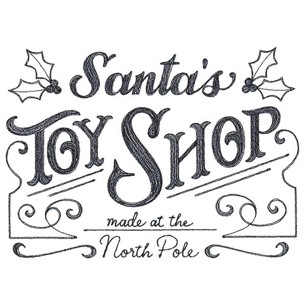 Santa's Toy Shop Market Sign