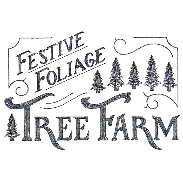 Festive Foliage Tree Farm Market Sign