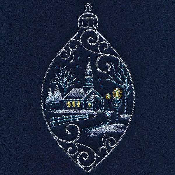 Frosted Church Ornament