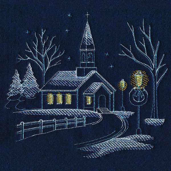 Frosted Church Scene