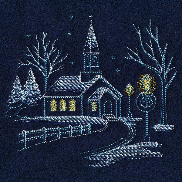 Frosted Church Scene