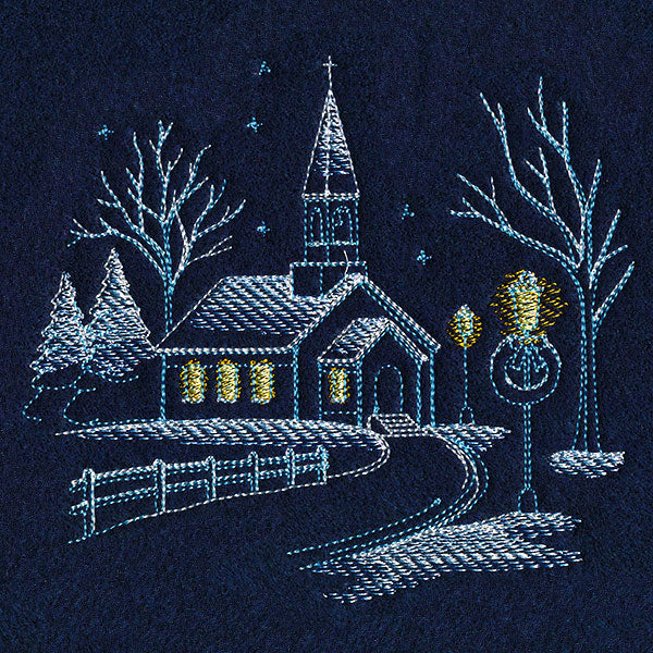 Frosted Church Scene