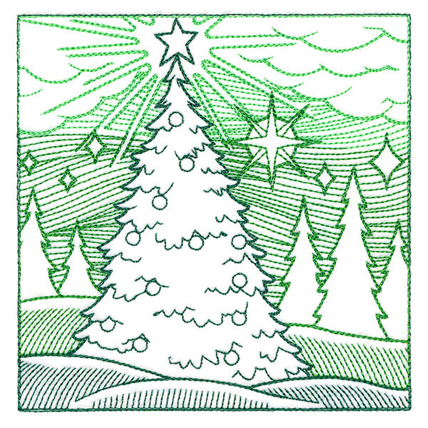 Christmas Tree Etching