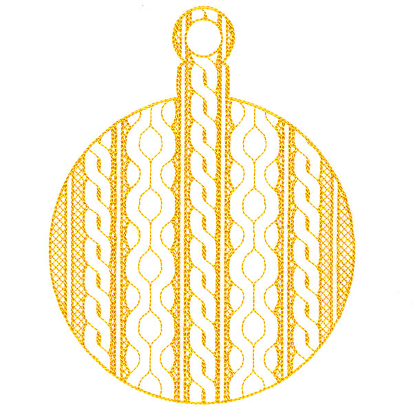 Classic Cable Pattern Ornament