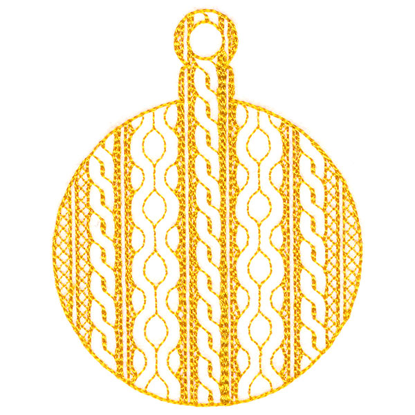 Classic Cable Pattern Ornament