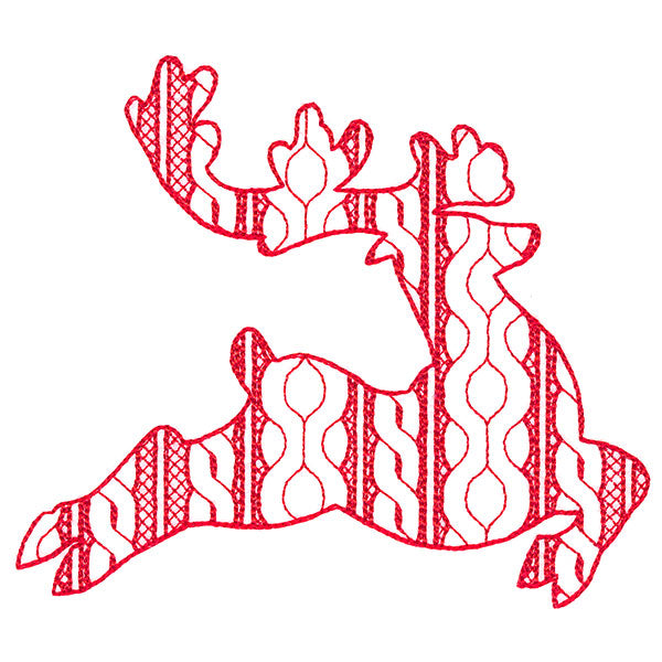 Classic Cable Pattern Reindeer