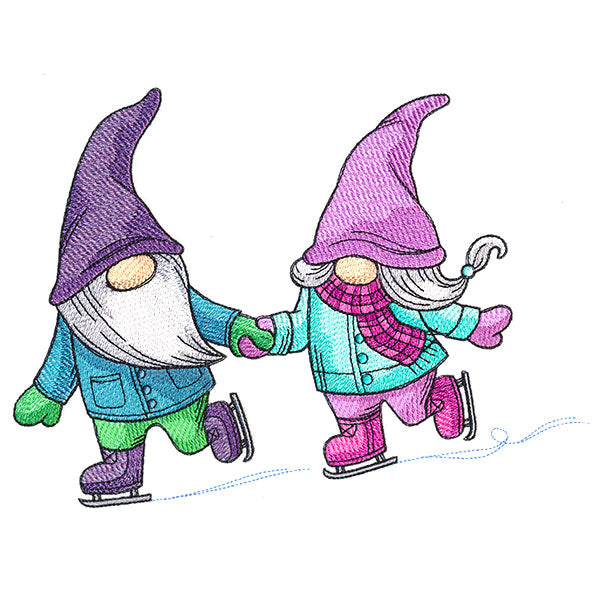 Winter Skating Gnomes