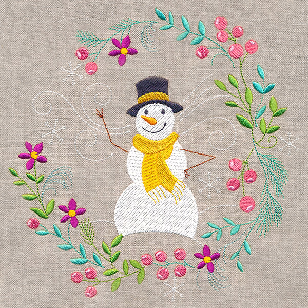 Snowman in Winter Botanicals 3