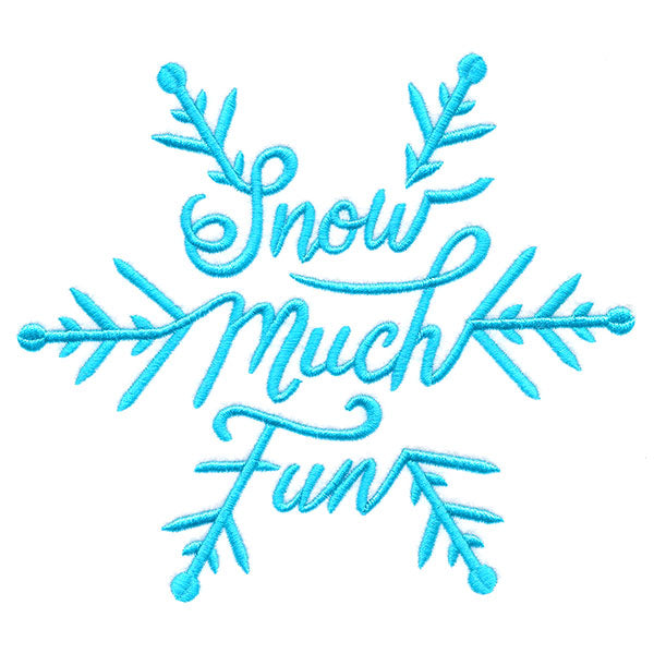 Snow Much Fun Scripted Snowflake