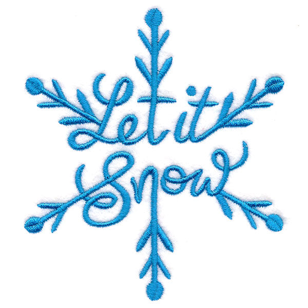 Let It Snow Scripted Snowflake