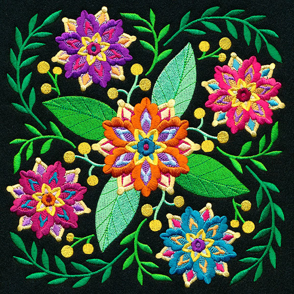 Vibrant Blooms Square