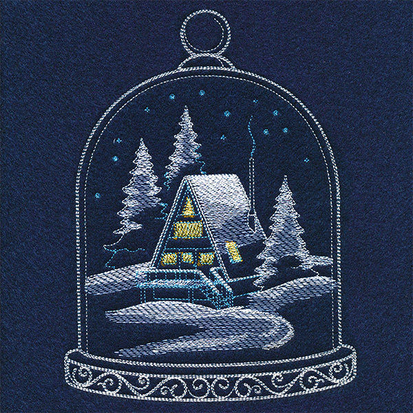 Frosted Cabin in Bell Jar
