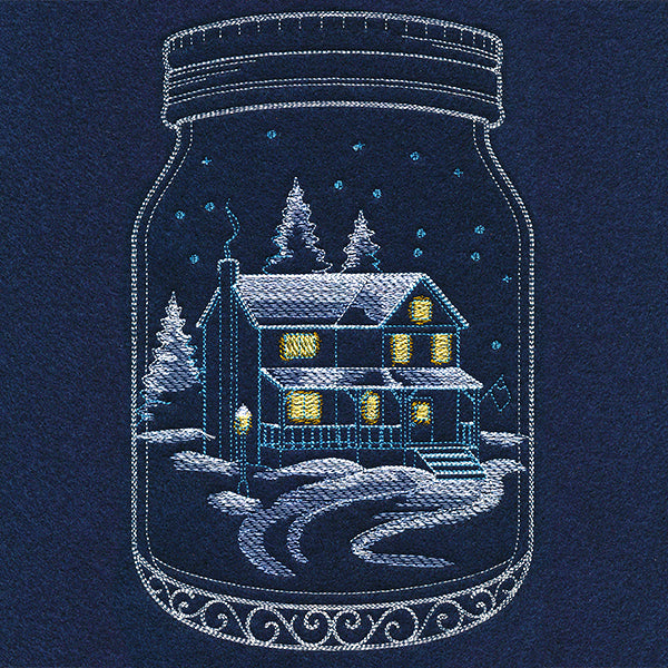 Frosted Farmhouse in Canning Jar