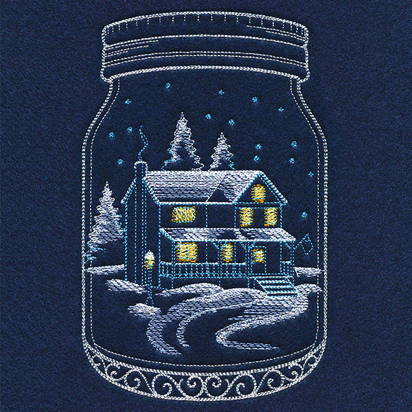 Frosted Farmhouse in Canning Jar