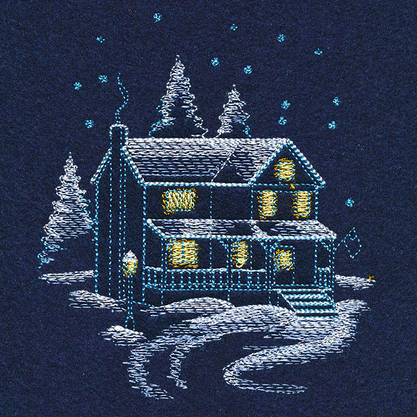 Frosted Farmhouse Scene