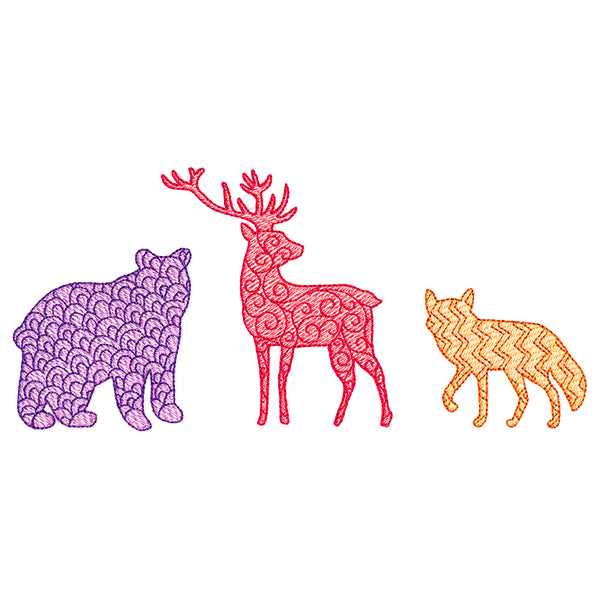 Textured Woodland Border