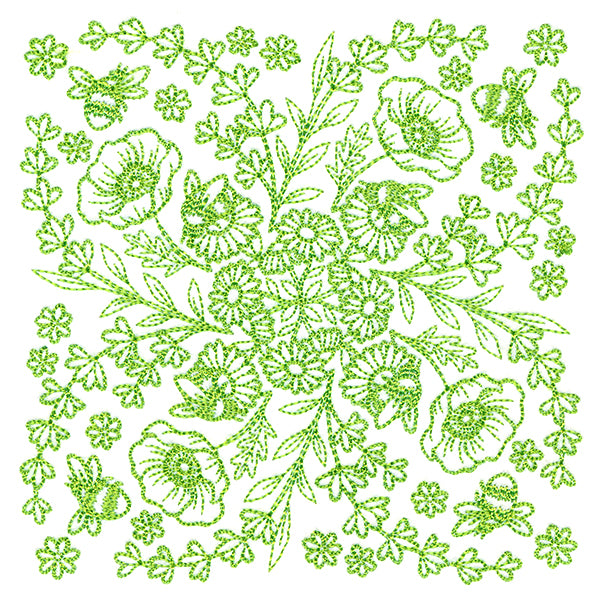 Springtime Charms Kaleidoscope Square 6