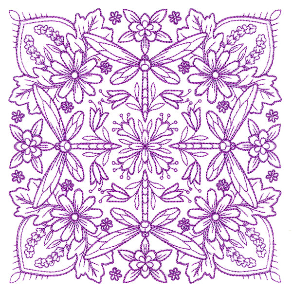 Springtime Charms Kaleidoscope Square 5
