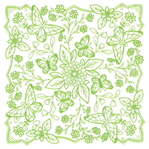 Springtime Charms Kaleidoscope Square 3