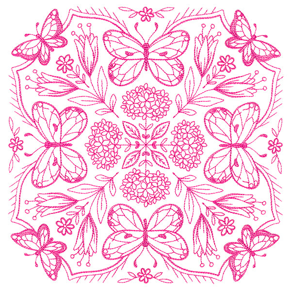 Springtime Charms Kaleidoscope Square 1