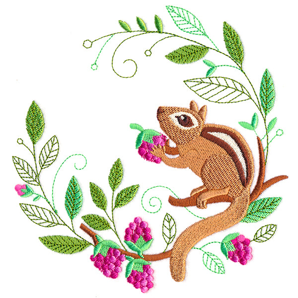 Springtime Chipmunk Wreath
