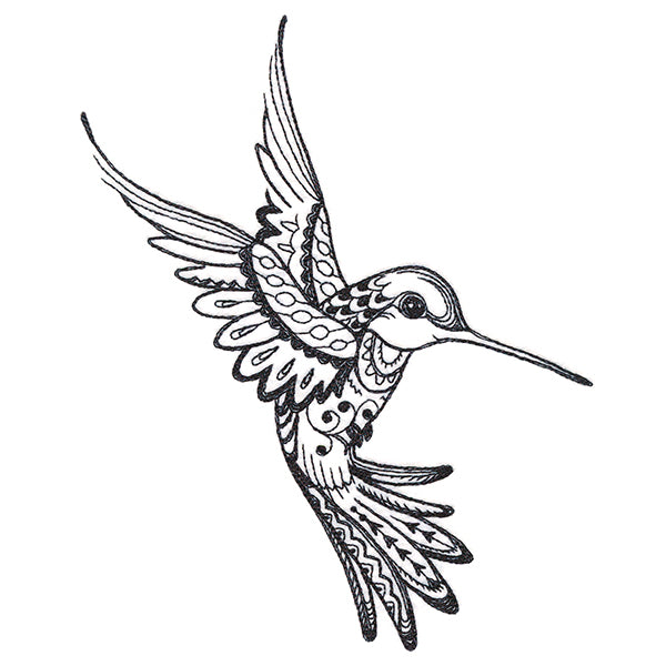 Doodle Treasures - Hummingbird (Blackwork)