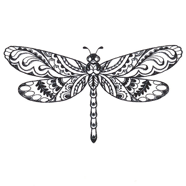 Doodle Treasure - Dragonfly (Blackwork)