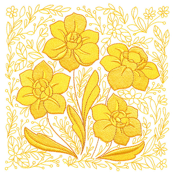 Darling Daffodils Square