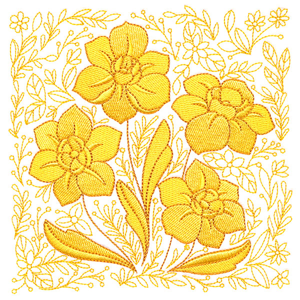 Darling Daffodils Square