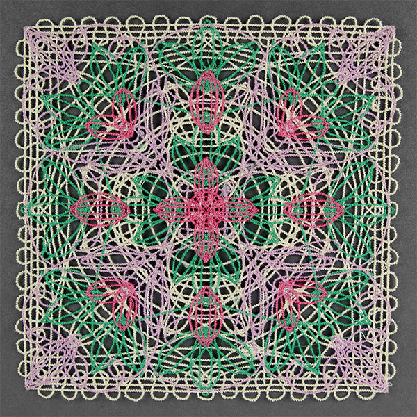 Spring Floral Granny Square (Battenburg Lace)