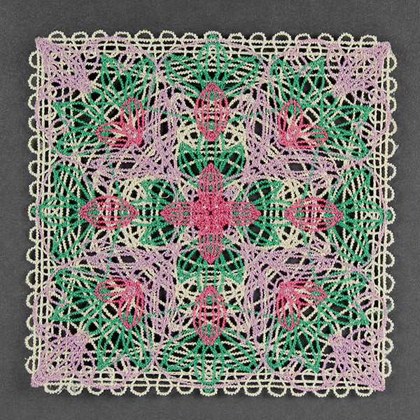 Spring Floral Granny Square (Battenburg Lace)