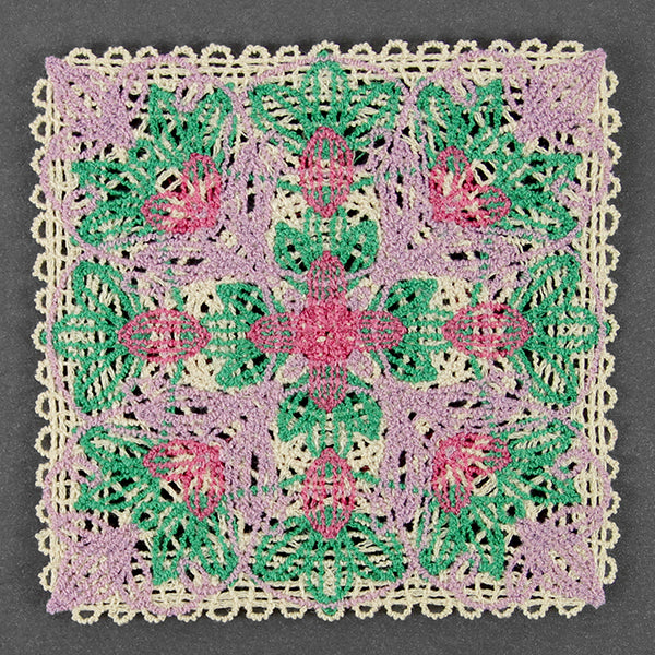 Spring Floral Granny Square (Battenburg Lace)