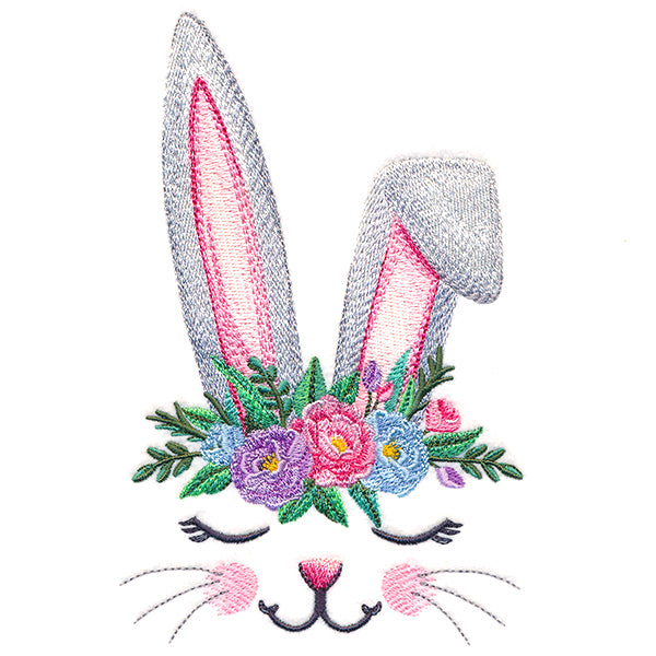 Charming Bunny in Flower Crown