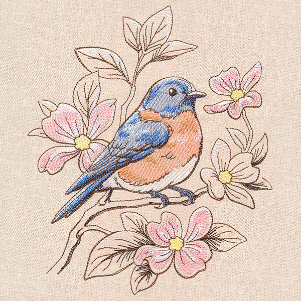Birds and Blooms - Bluebird