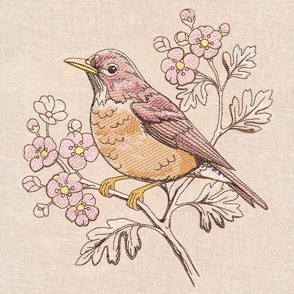 Birds and Blooms - Robin
