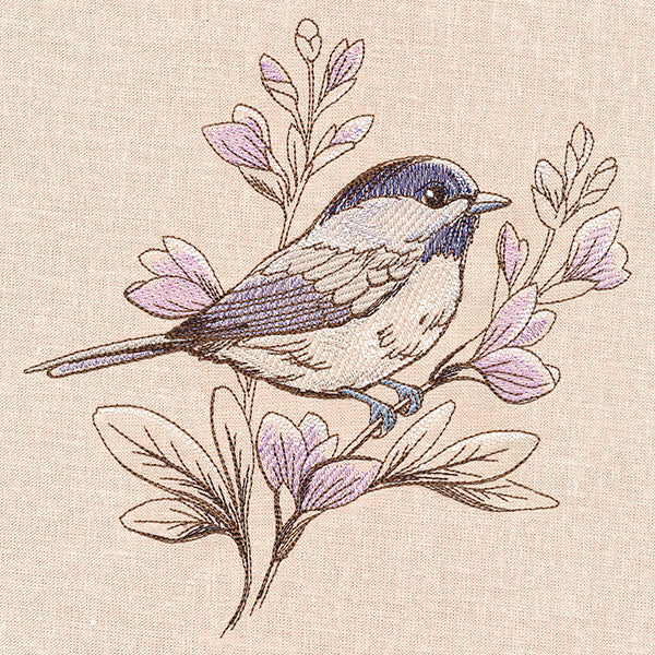 Birds and Blooms - Chickadee