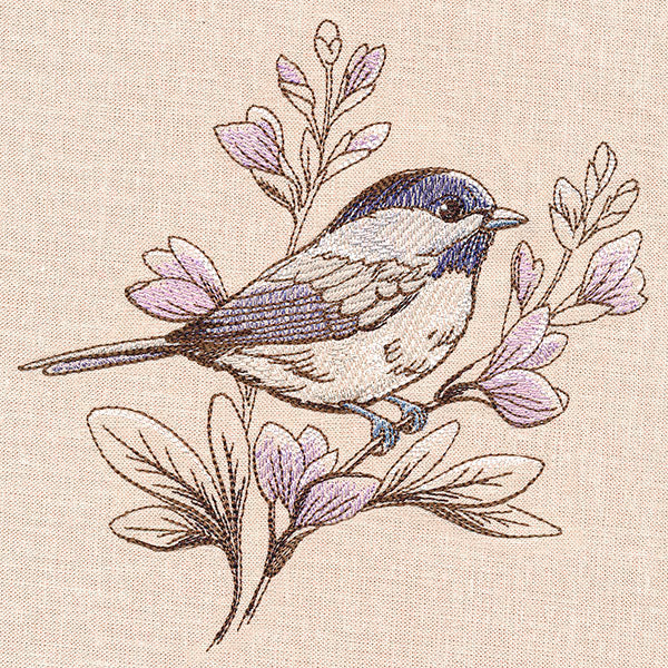 Birds and Blooms - Chickadee