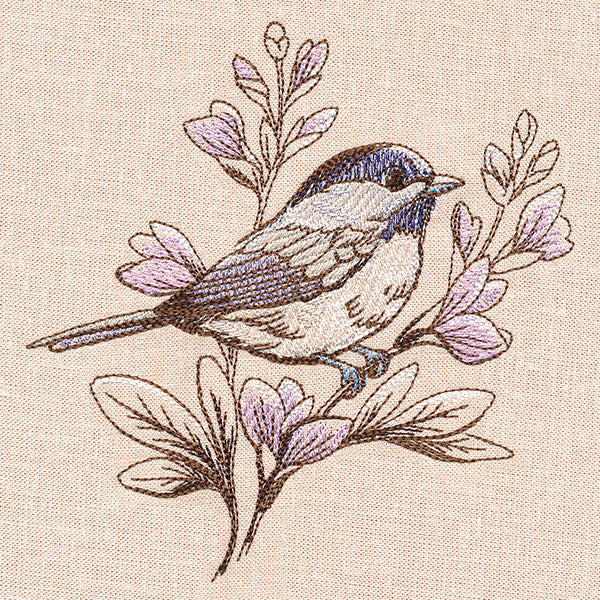 Birds and Blooms - Chickadee
