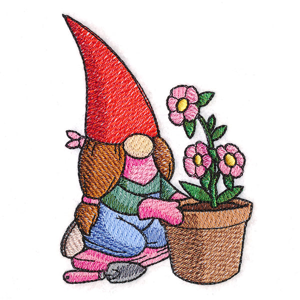 Busy in the Garden Lady Gnome