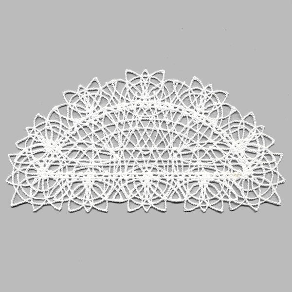 Fancy Lace Decor - Half Circle (Battenburg Lace)