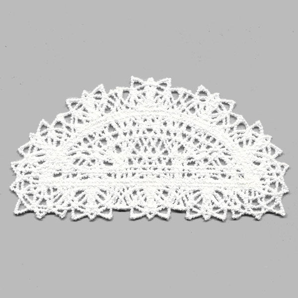 Fancy Lace Decor - Half Circle (Battenburg Lace)