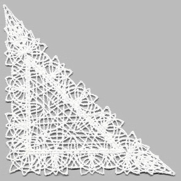 Fancy Lace Decor - Corner (Battenburg Lace)