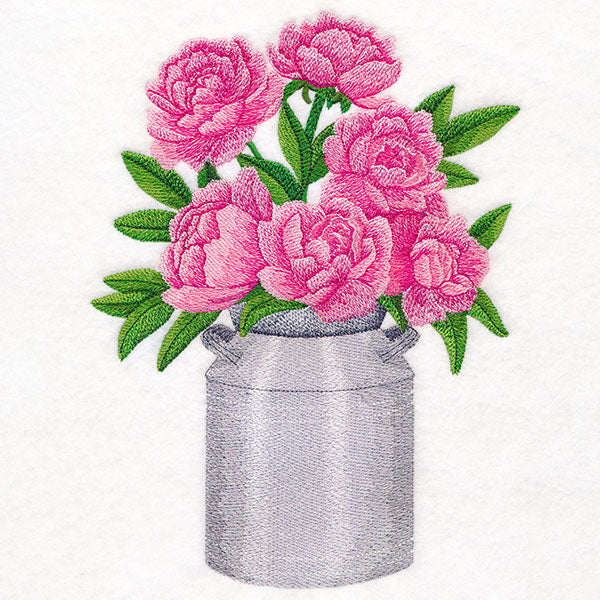 Milk Can Peony Bouquet