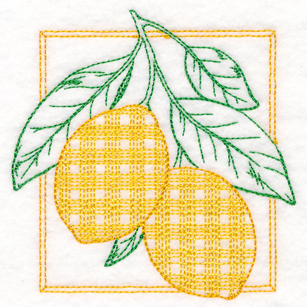 Retro Gingham Fruit - Lemons