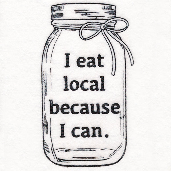 I Eat Local Canning Jar