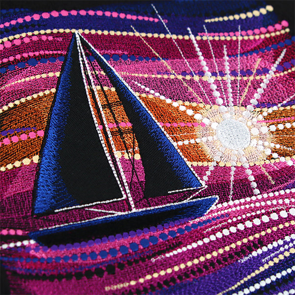 Sailing at Sunset Scene