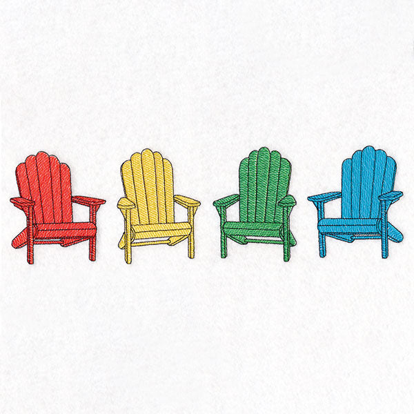 Sizzling Summer Border – Adirondack Chairs