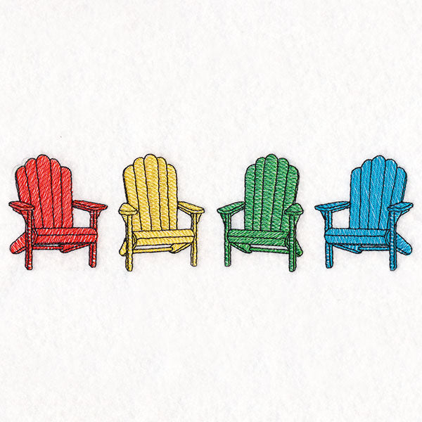Sizzling Summer Border – Adirondack Chairs