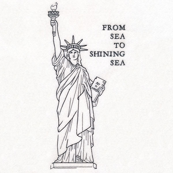 From Sea to Shining Sea Statue of Liberty Etching